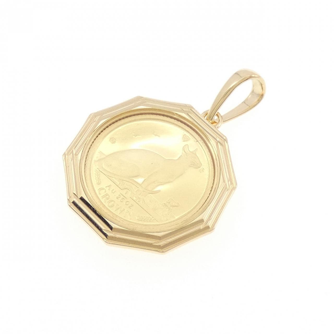 K18YG(枠) コイン ペンダント