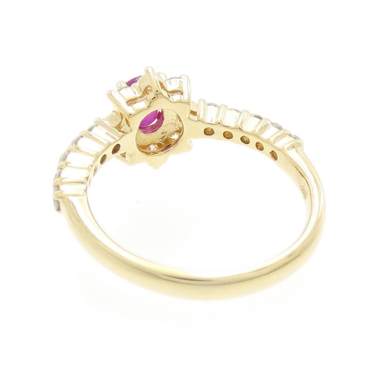 K18YG ルビー リング 0.39CT