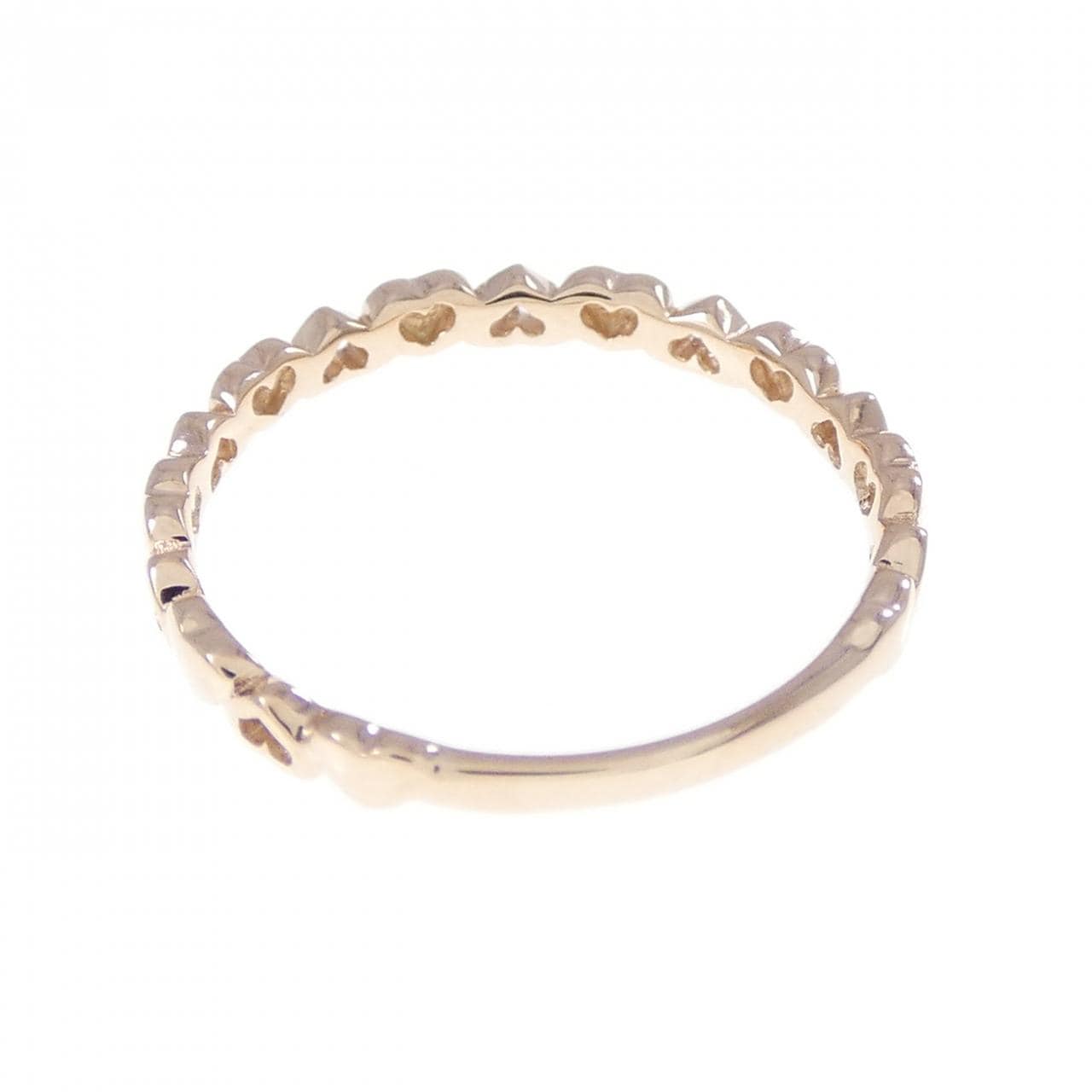 K10PG ハート ピンキーリング