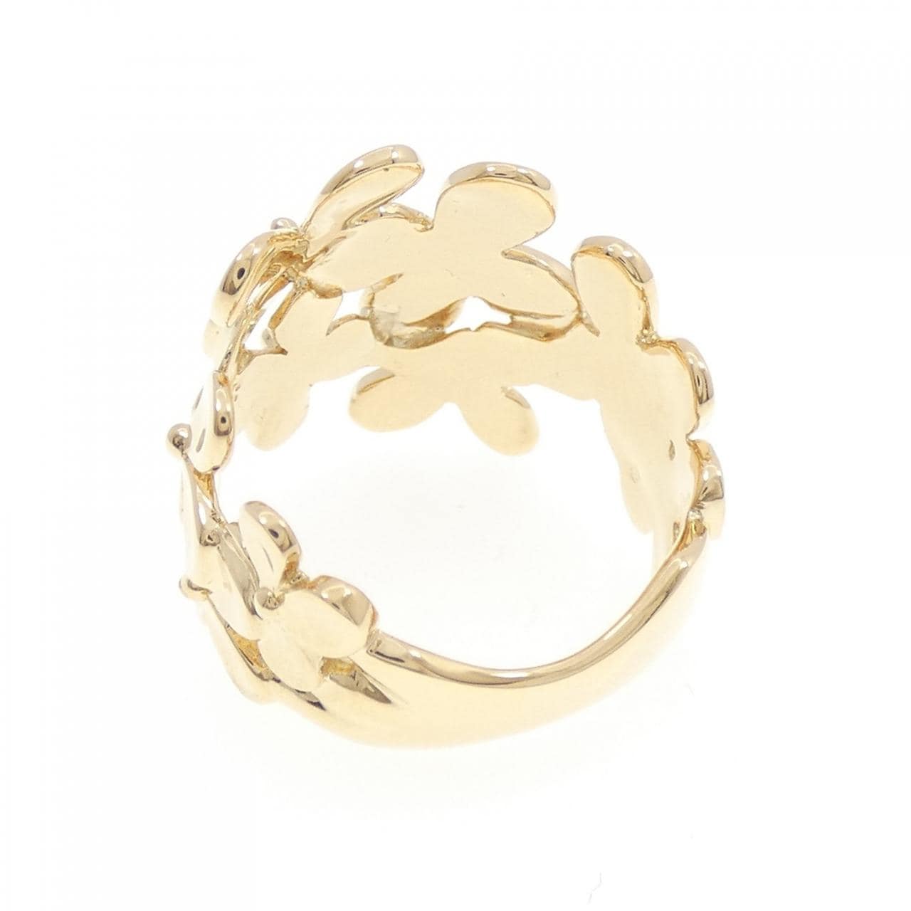 K18YG フラワー リング