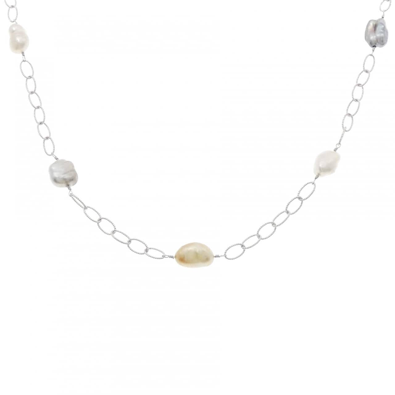 750WG 白蝶パール ネックレス