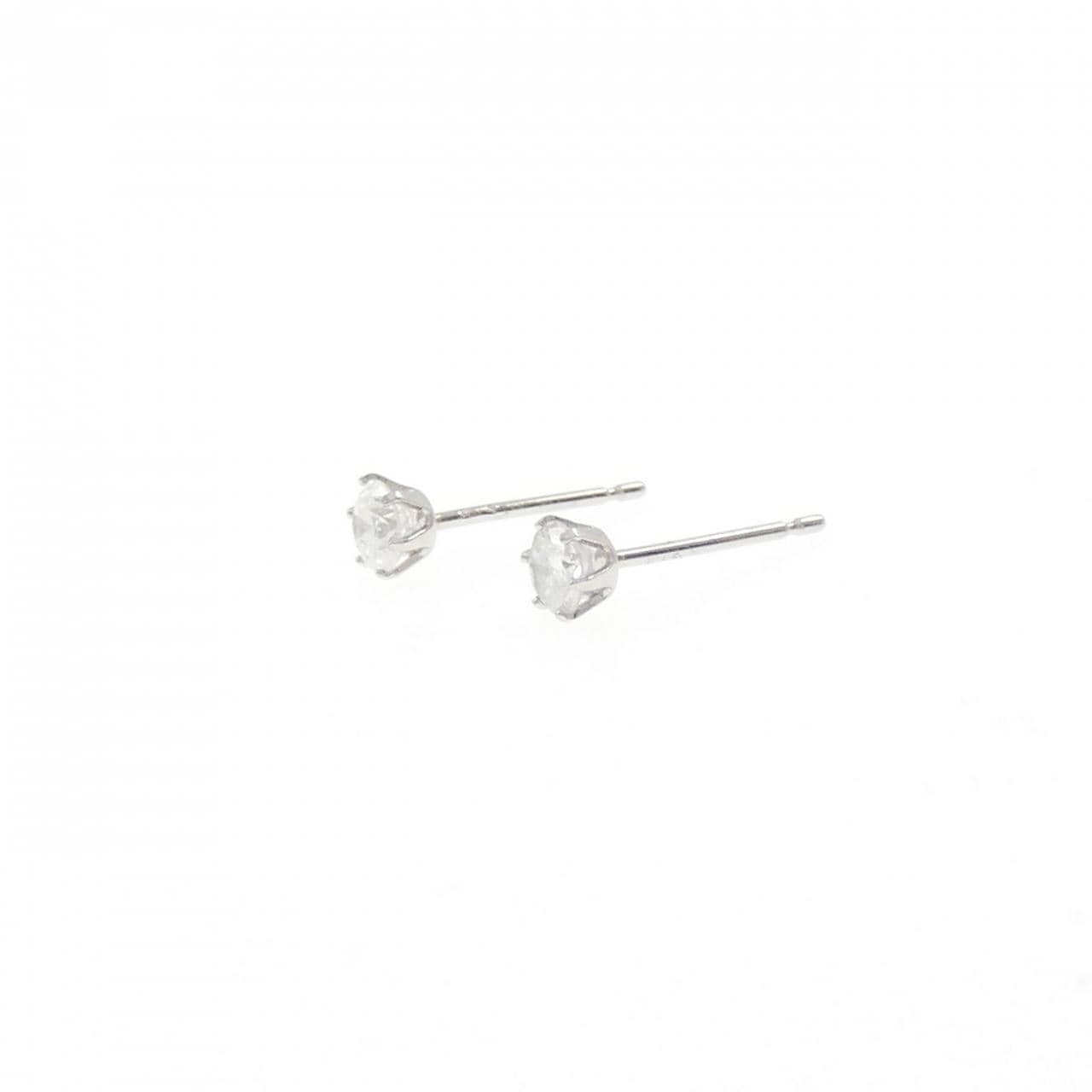 PT900 ソリティア ダイヤモンド ピアス 0.30CT