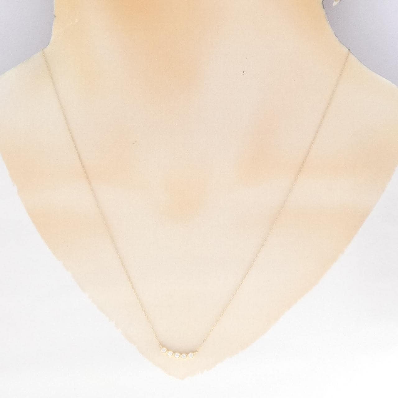 K18YG ダイヤモンド ネックレス 0.11CT
