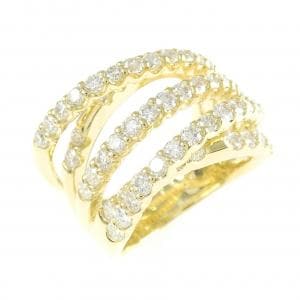 K18YG ダイヤモンド リング 2.00CT