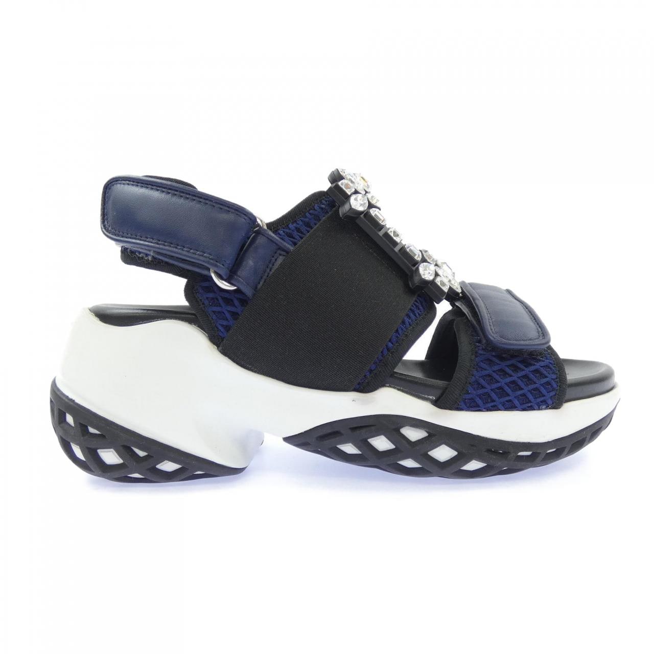 ロジェヴィヴィエ ROGER VIVIER ヴィヴ ラン ストラス バックル サンダル