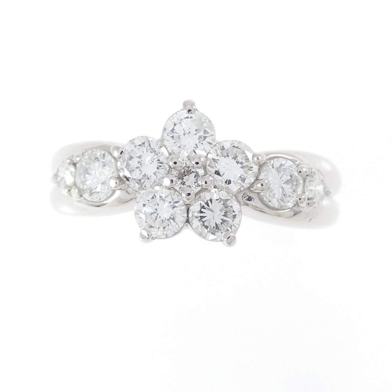 PT900 フラワー ダイヤモンド リング 1.02CT