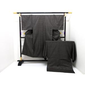 男物　【大島紬】１００山　きもの・羽織　２点セット