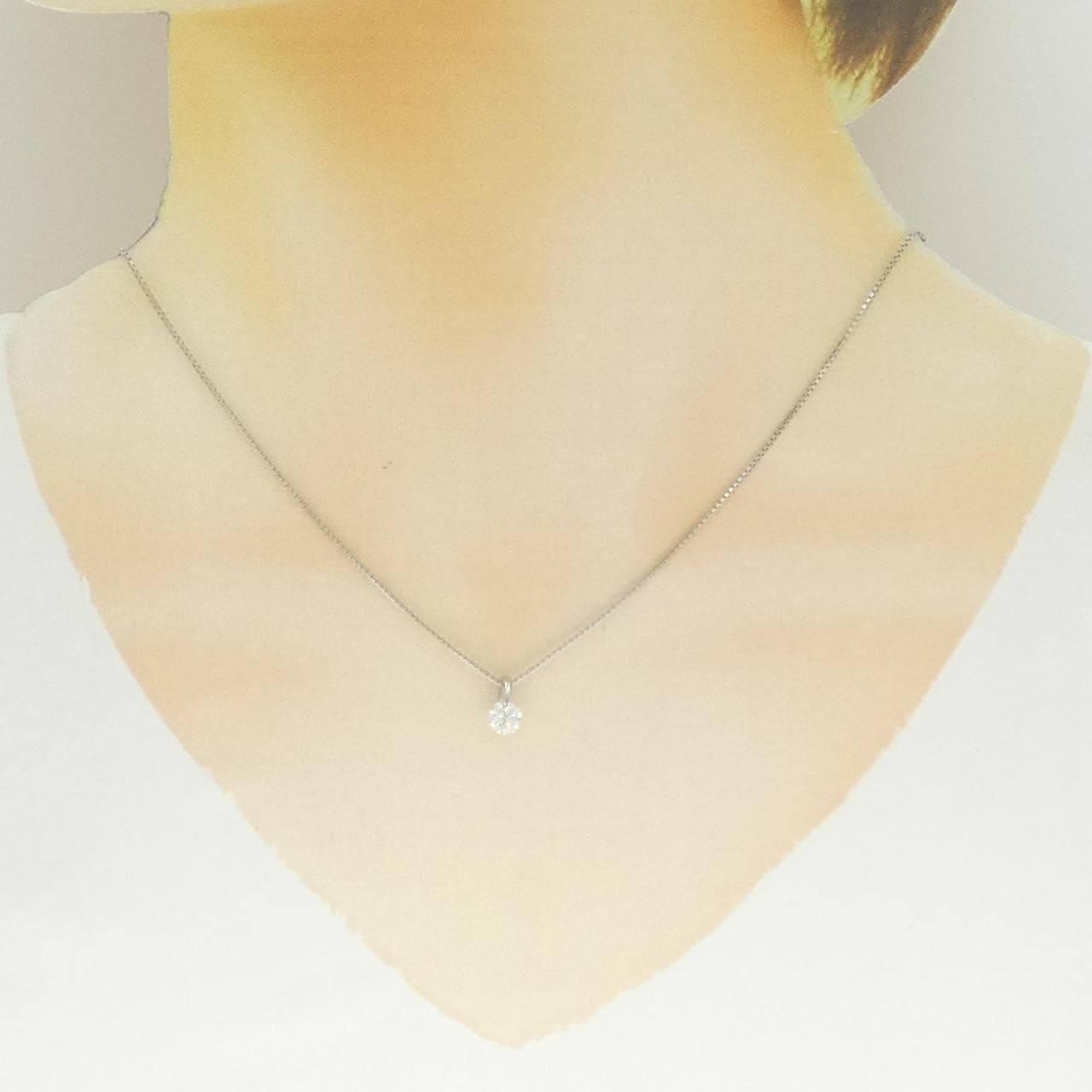 PT900 ソリティア ダイヤモンド ネックレス 0.509CT