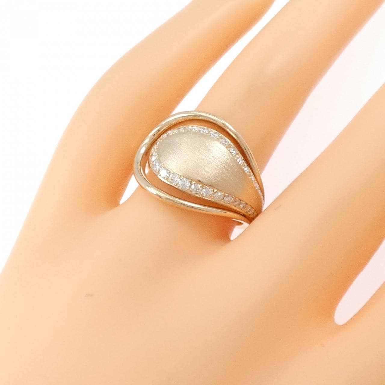 K18PG ダイヤモンド リング 0.41CT