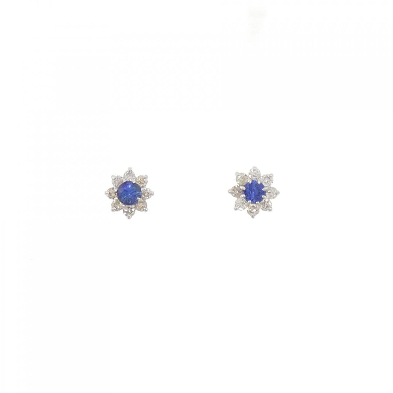 【新品】PT900 サファイヤ ピアス 0.16CT