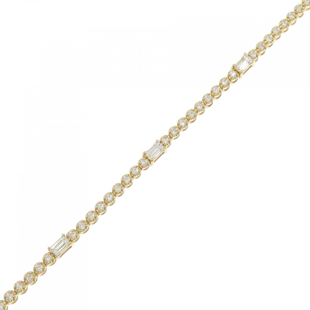 【新品】K18YG ダイヤモンド ブレスレット 1.00CT