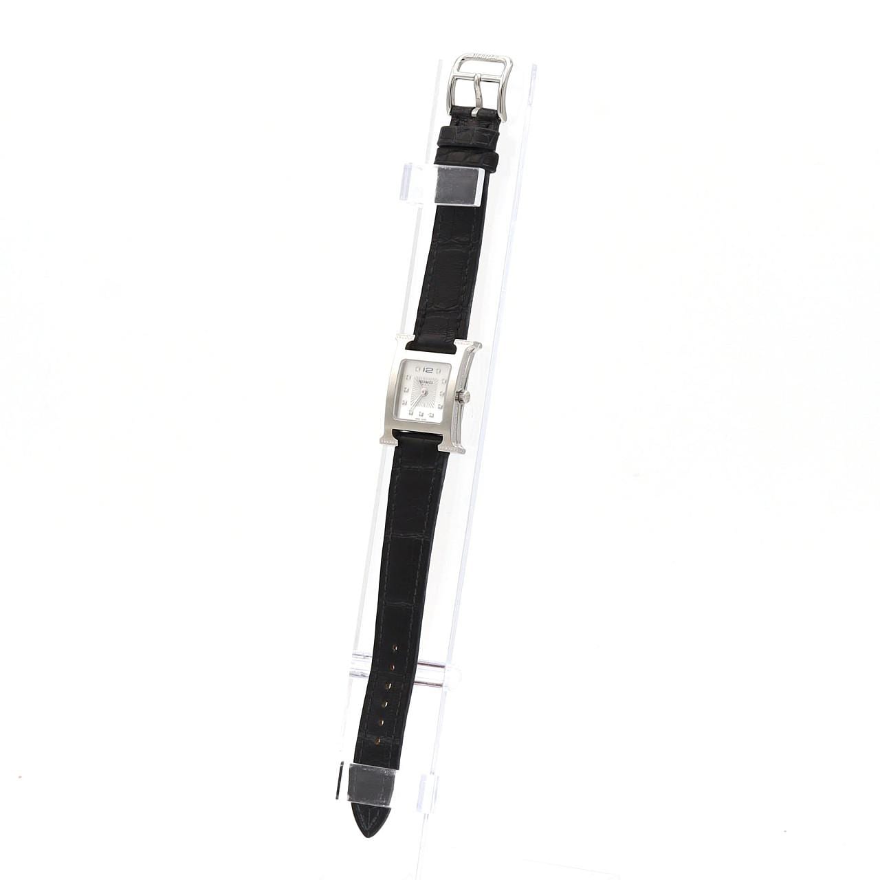 【ノーメンテナンス還元価格】エルメス Hウォッチ/ラグD･11P HH1.238 SS クォーツ