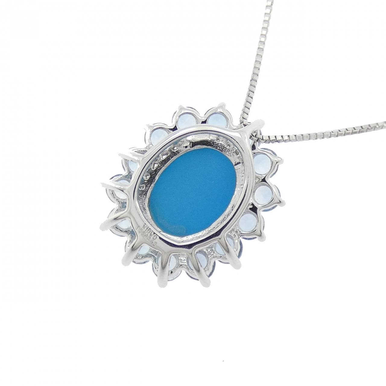 K18WG綠松石項鏈1.59CT