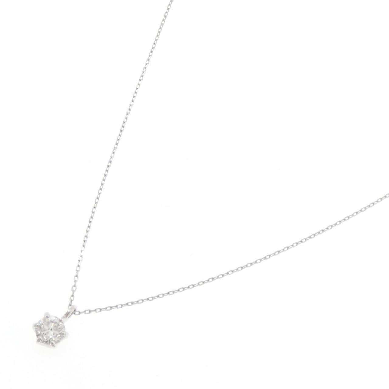 PT900/PT850 ソリティア ダイヤモンド ネックレス 0.30CT
