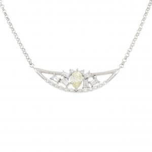 PT900/PT850 ダイヤモンド ネックレス 1.022CT LY SI2 マーキスカット