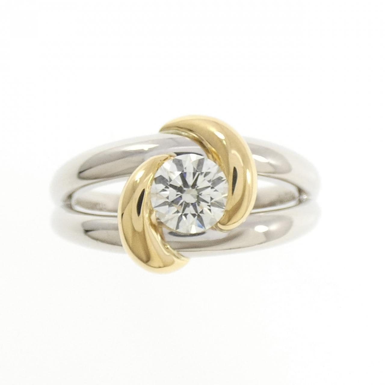 PT900/K18YG ダイヤモンド リング 0.53CT