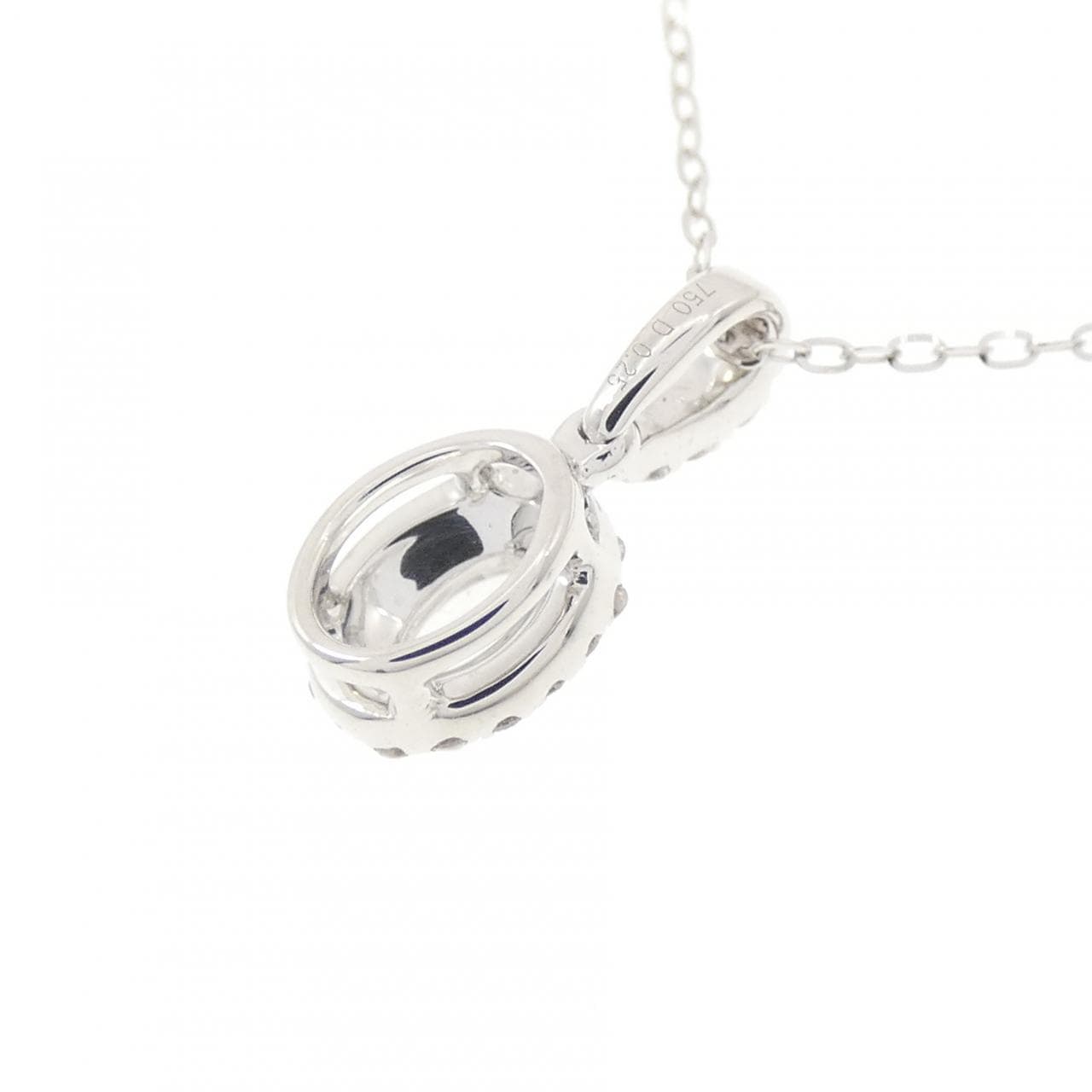 750WG/K18WG ダイヤモンド ネックレス 0.25CT