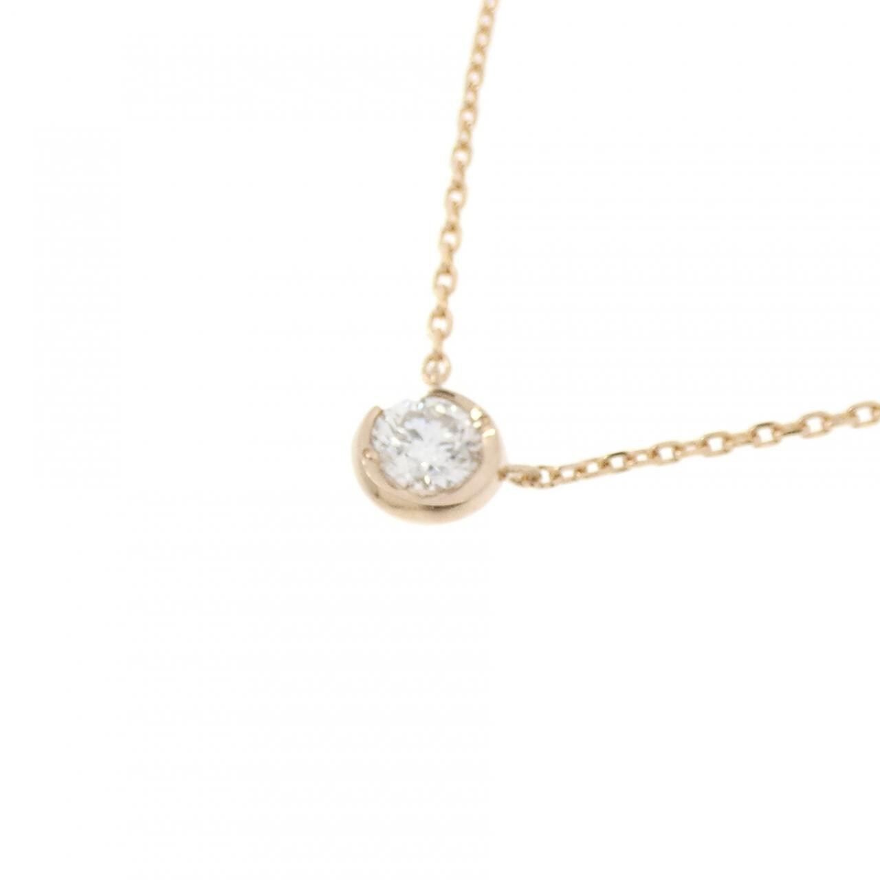 スタージュエリー ムーン セッティング ネックレス 0.10CT