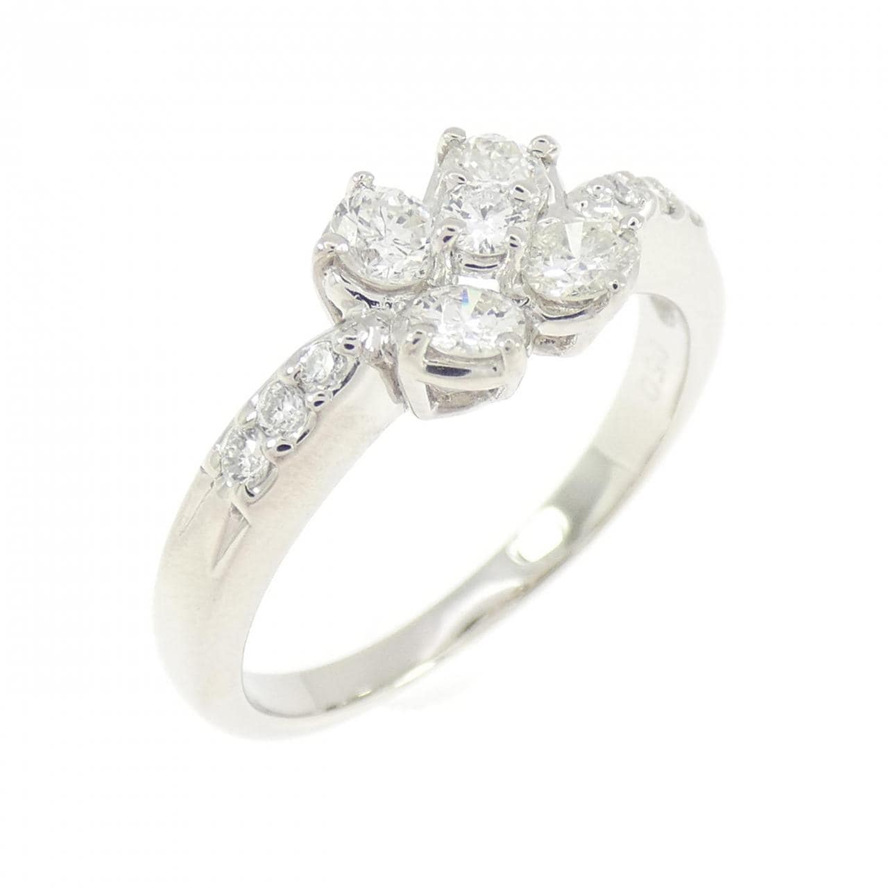 PT900 フラワー ダイヤモンド リング 0.50CT