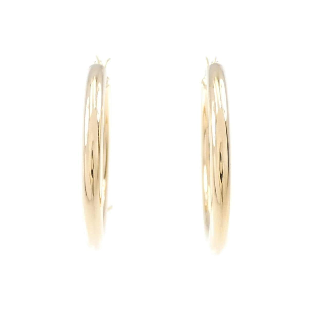 K18YG hoop earrings