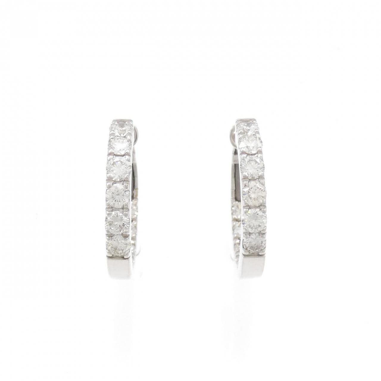 K18WG ダイヤモンド ピアス 2.04CT
