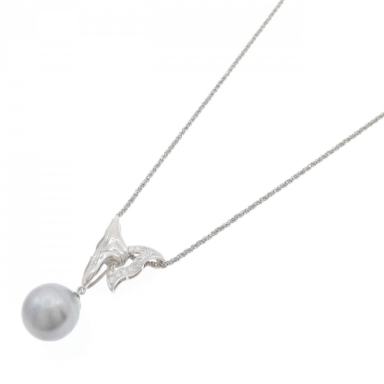 PT900/PT850 Black Pearl Necklace 13mm
