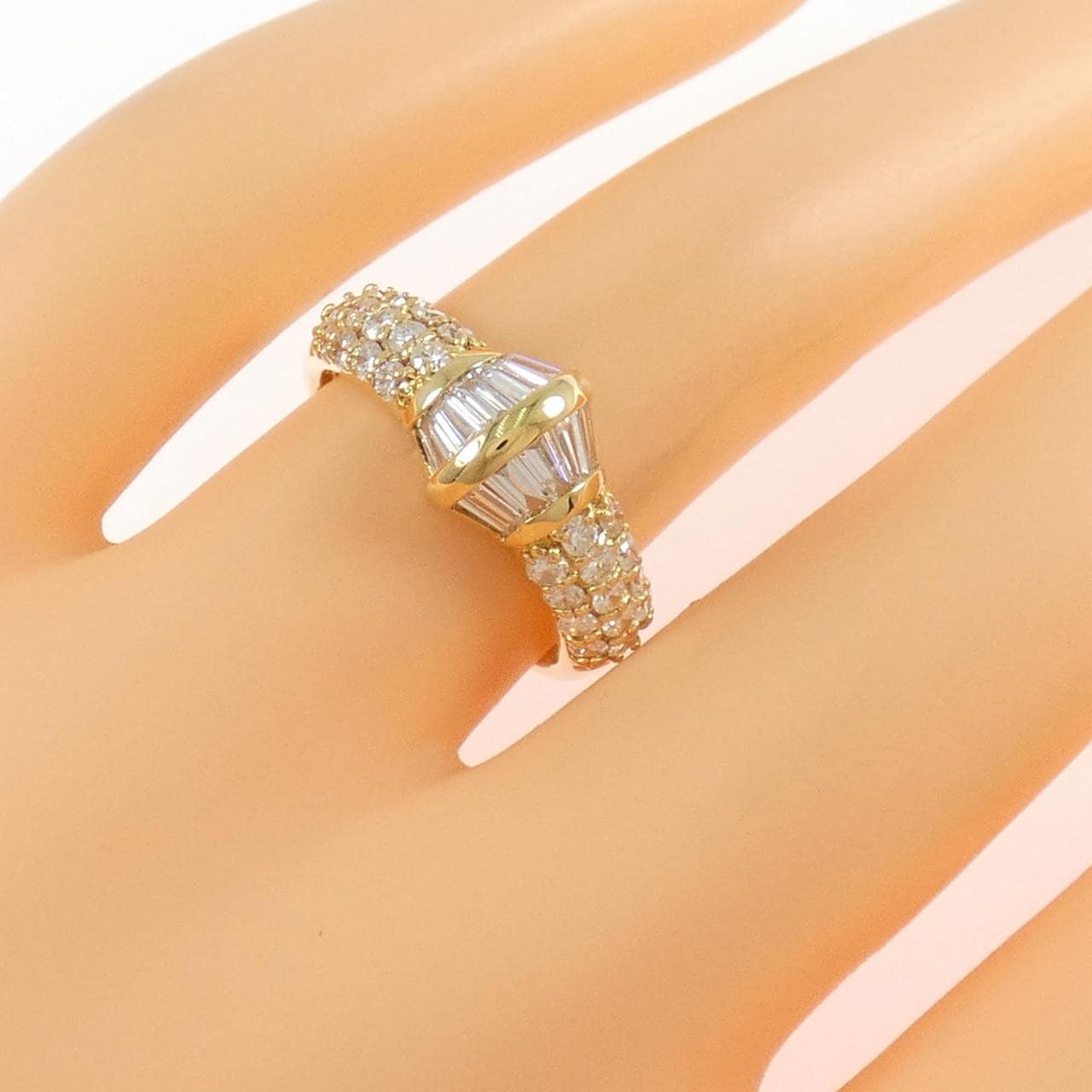 K18YG ダイヤモンド リング 1.20CT