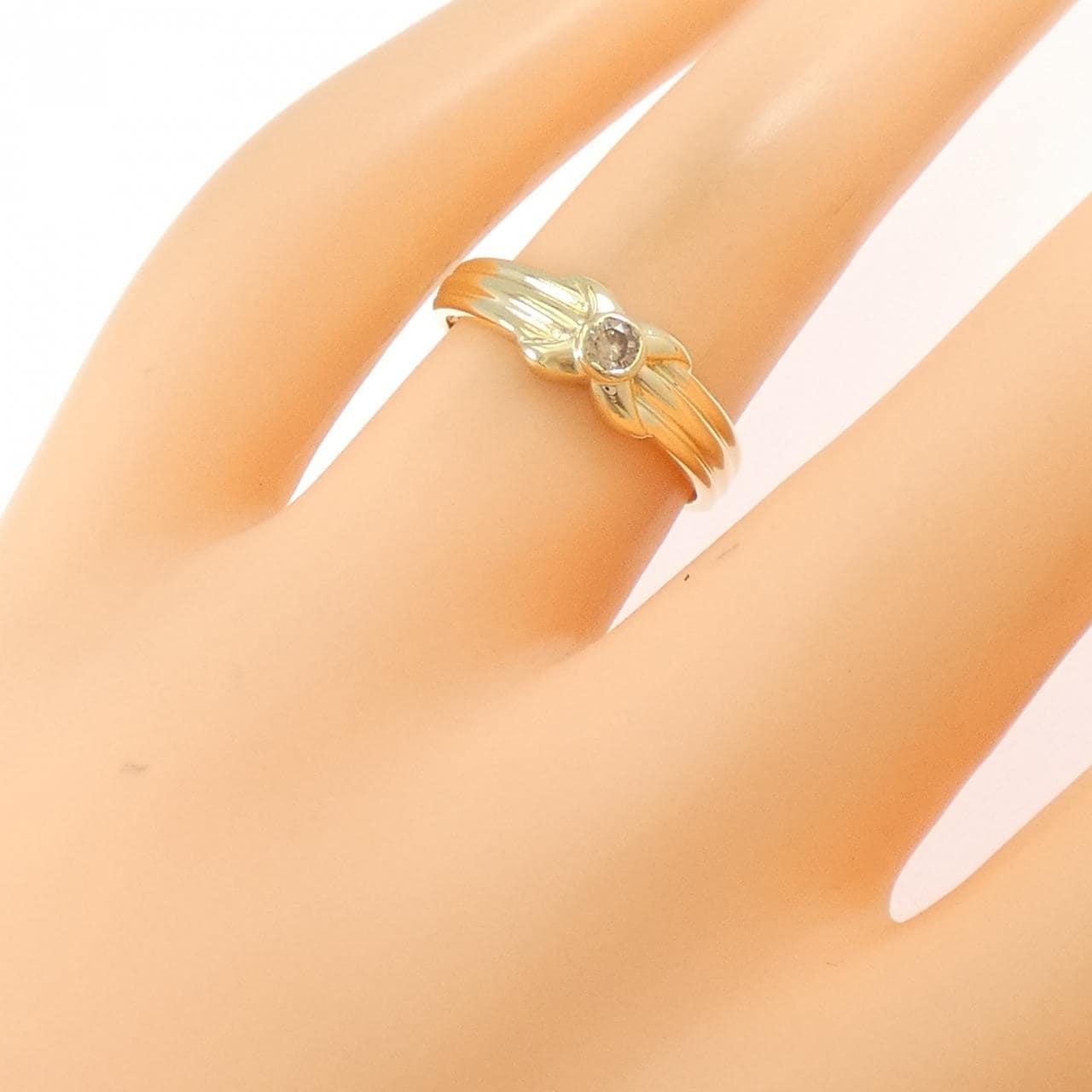K18YG ダイヤモンド リング 0.09CT