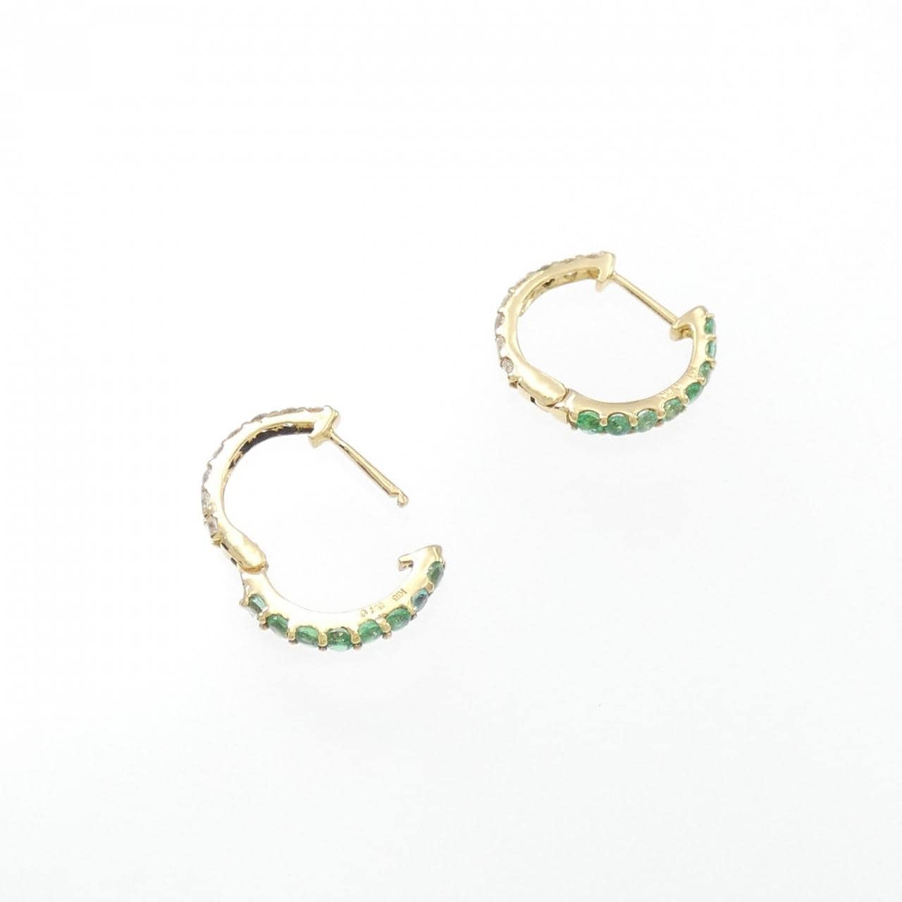 [BRAND NEW] K18YG emerald earrings