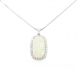 PT900/PT850 オパール ネックレス 7.21CT