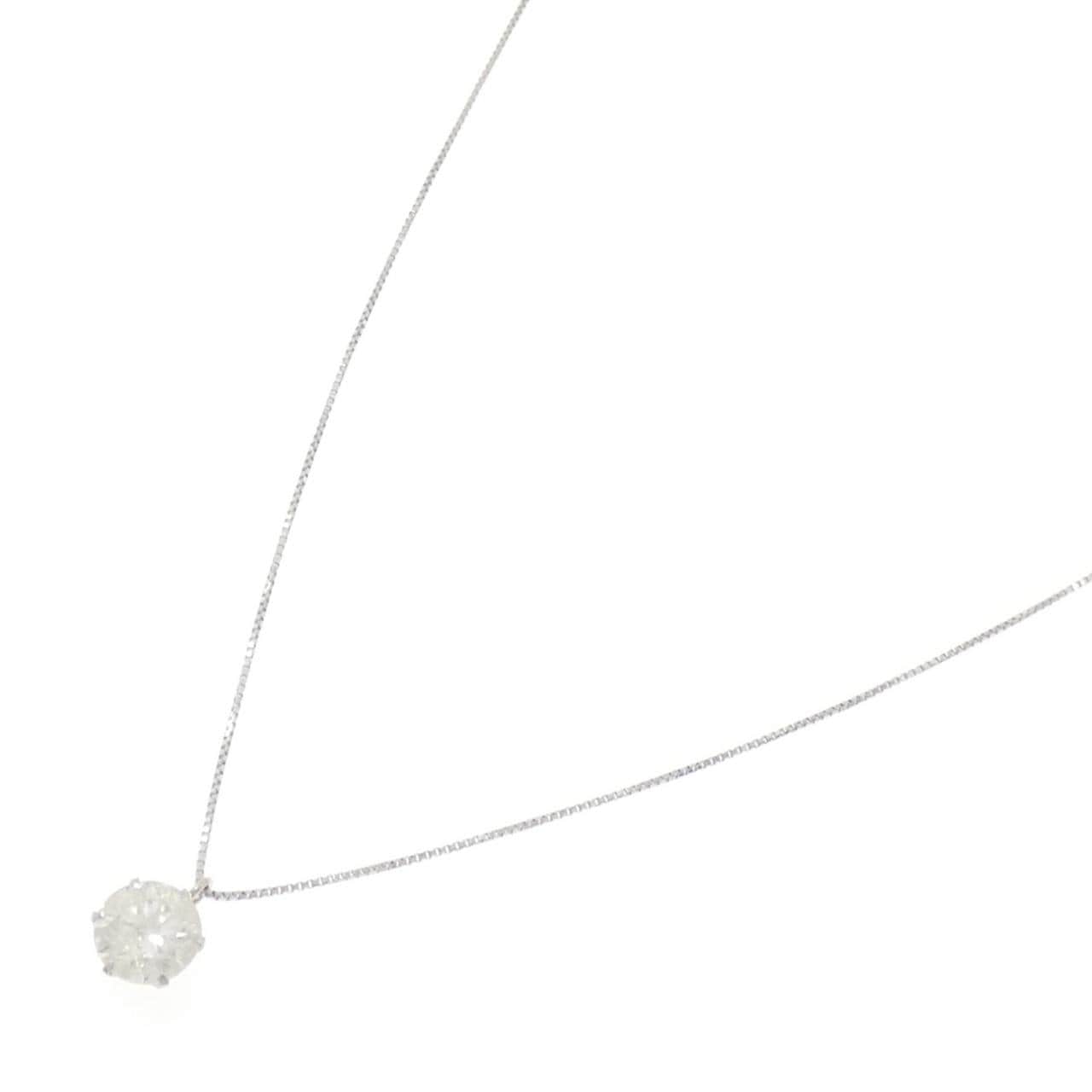 PT900/PT850 ソリティア ダイヤモンド ネックレス 1.03CT