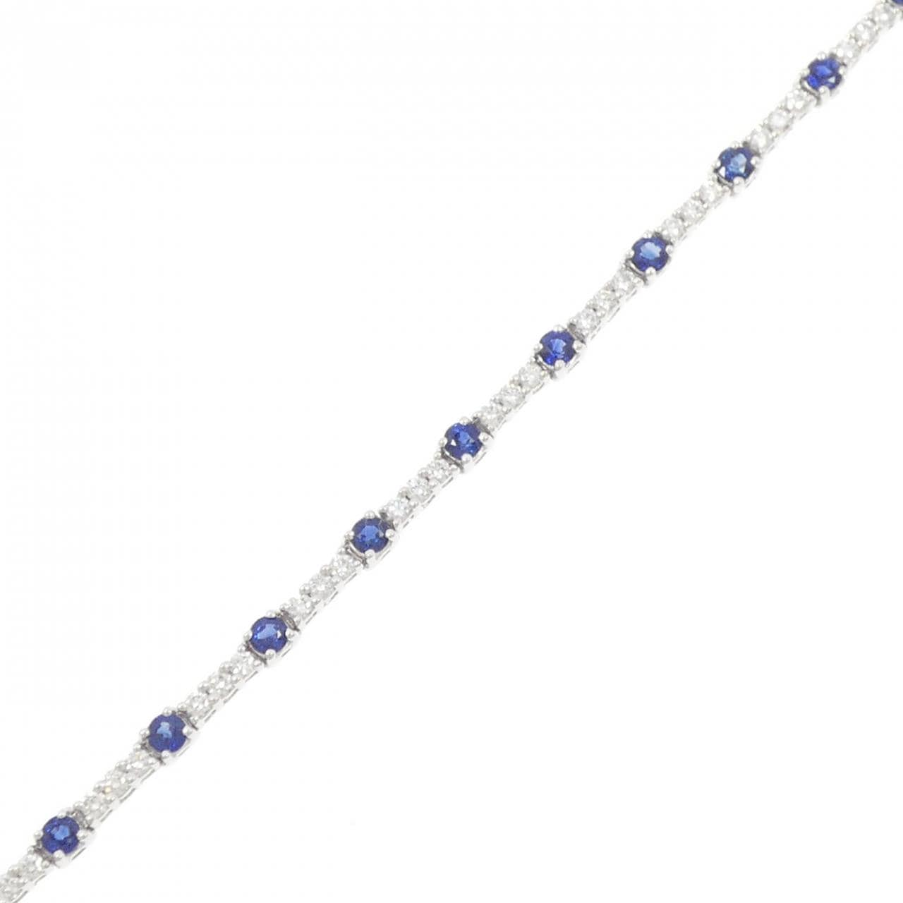 K18WG サファイヤ ブレスレット 2.74CT