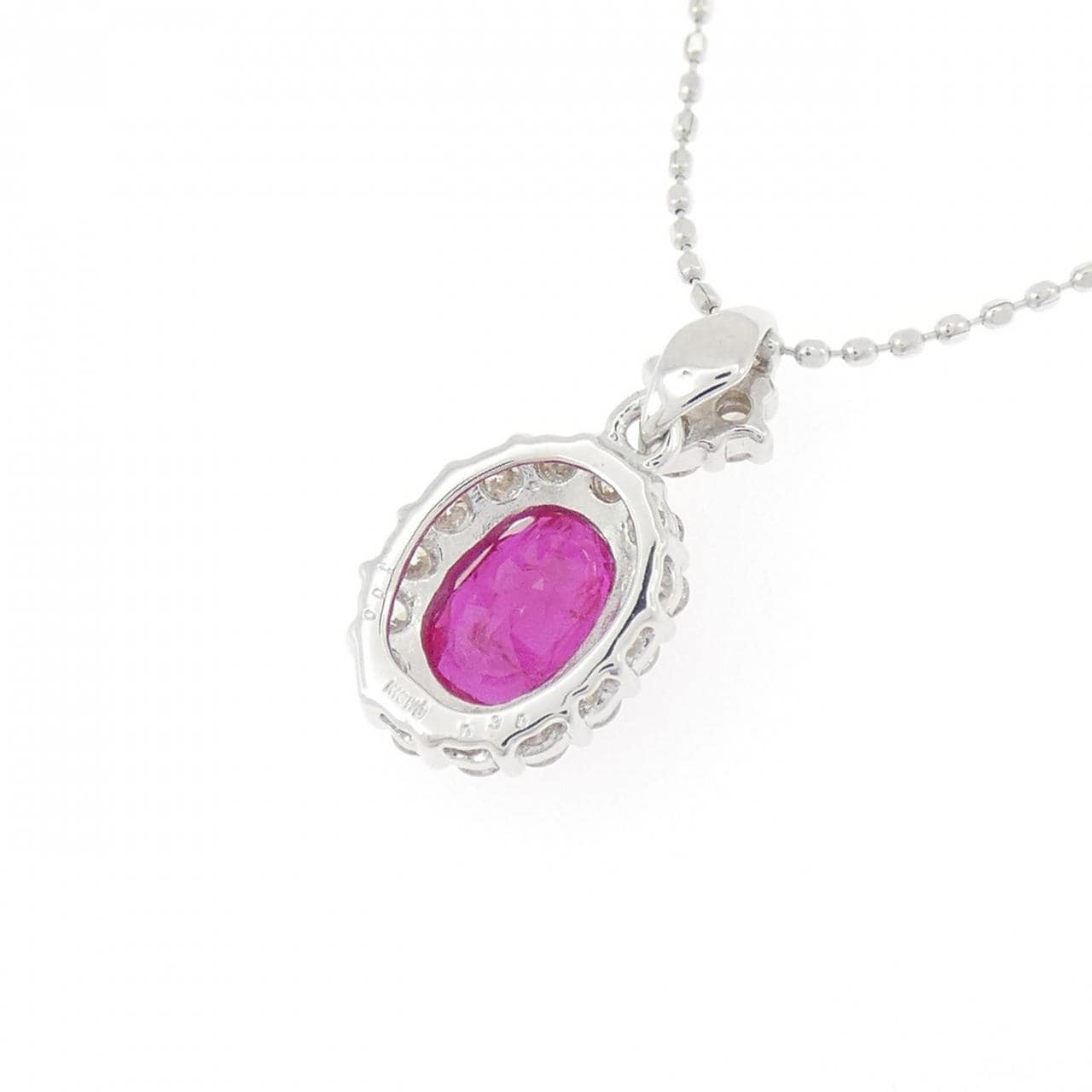 K18WG ルビー ネックレス 1.00CT
