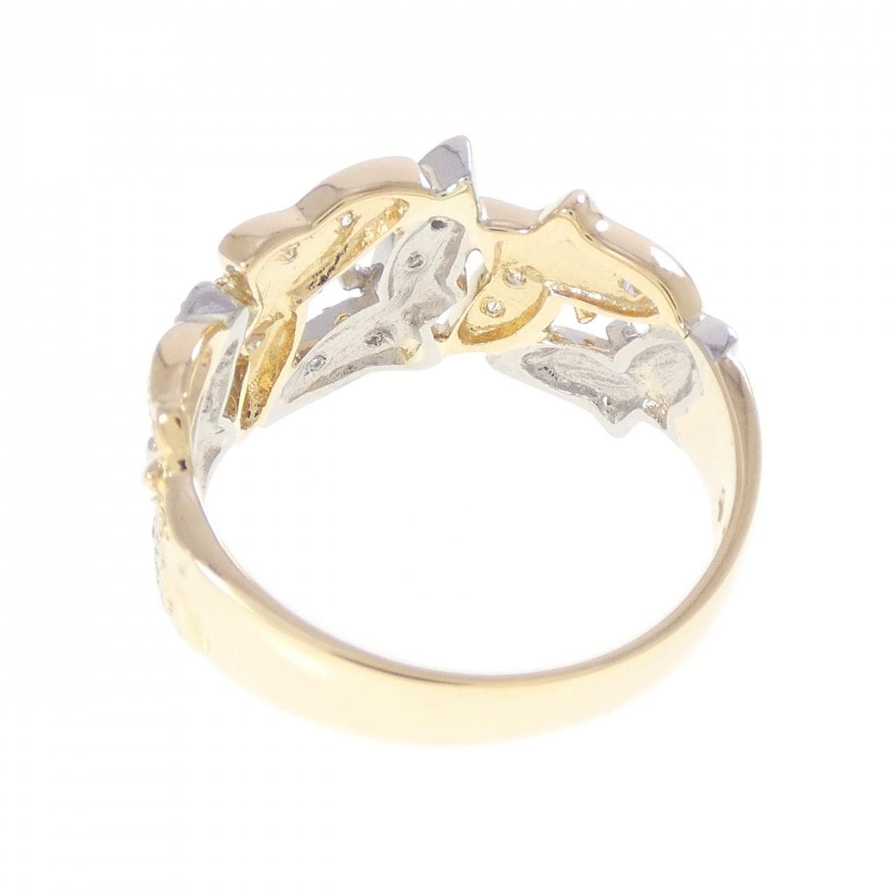 K18YG/PT900 ダイヤモンド リング 0.16CT