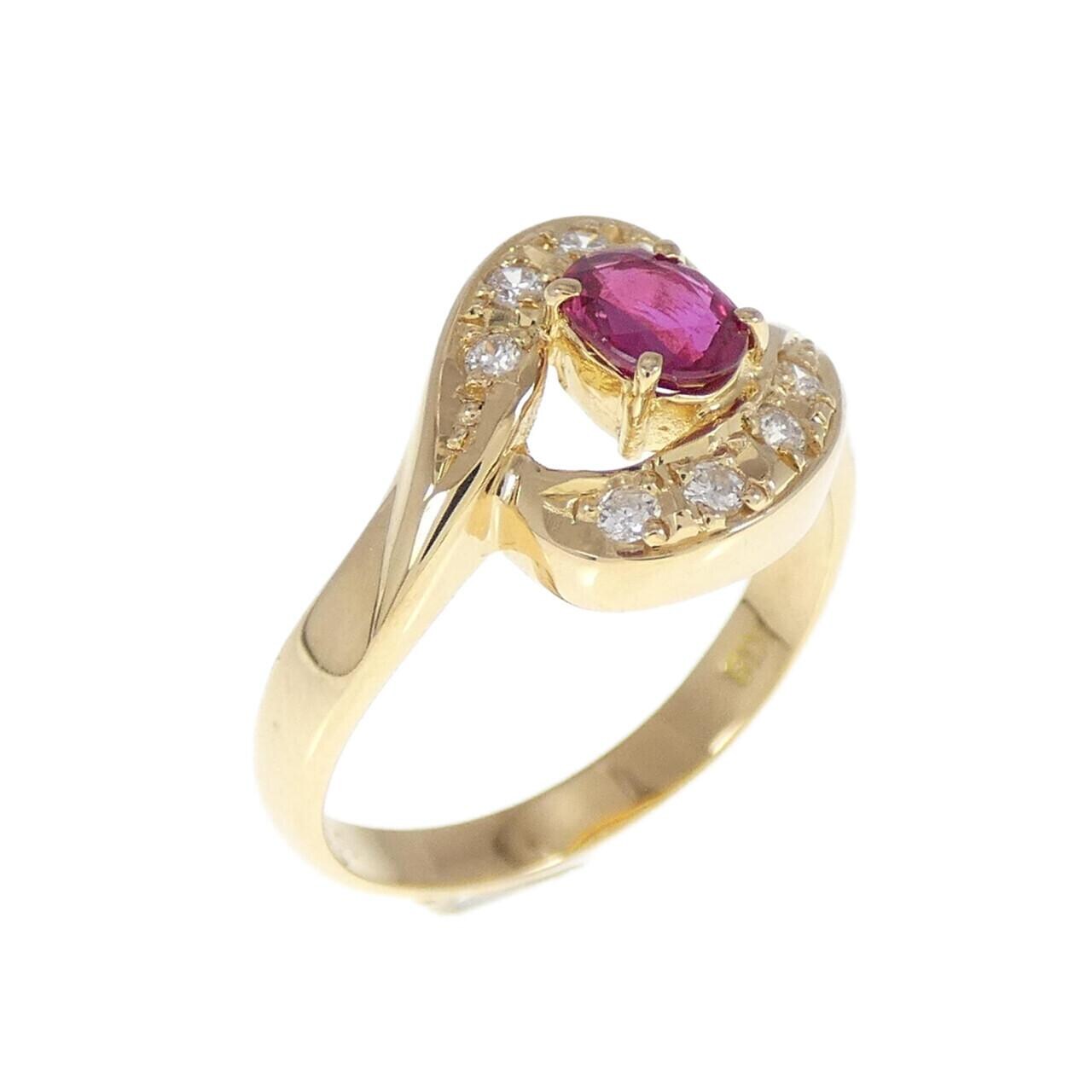 K18YG ルビー リング 0.34CT | angeloawards.com