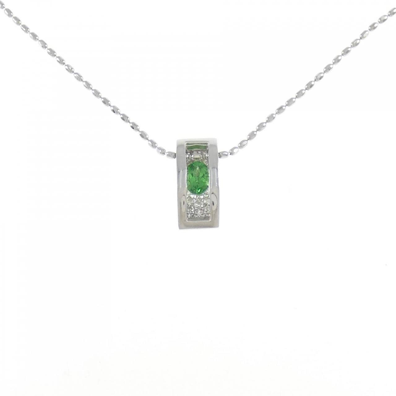 コメ兵｜K18WG/PT グリーンガーネット ネックレス 0.43CT｜ジュエリー