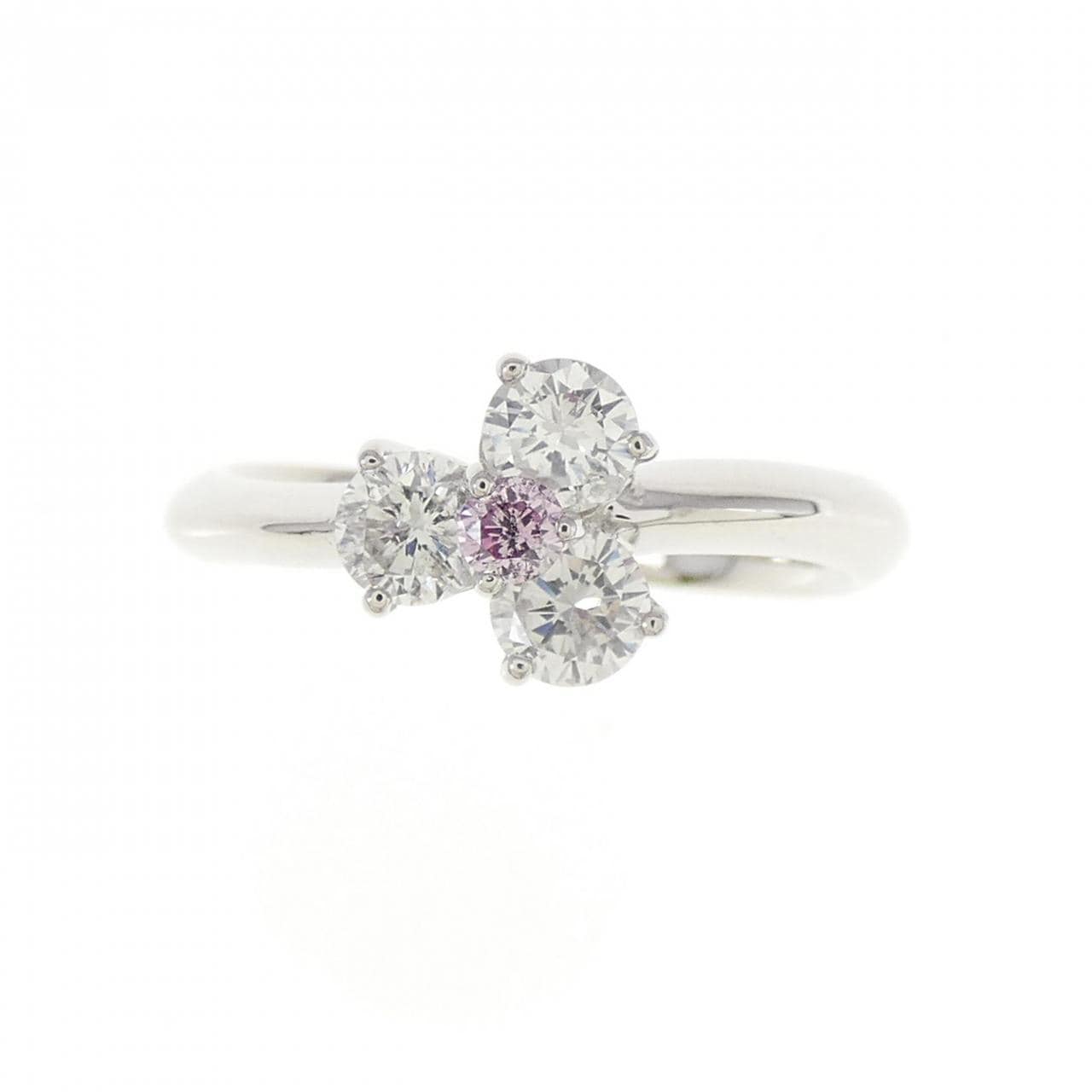 PT粉色钻石戒指 0.05CT