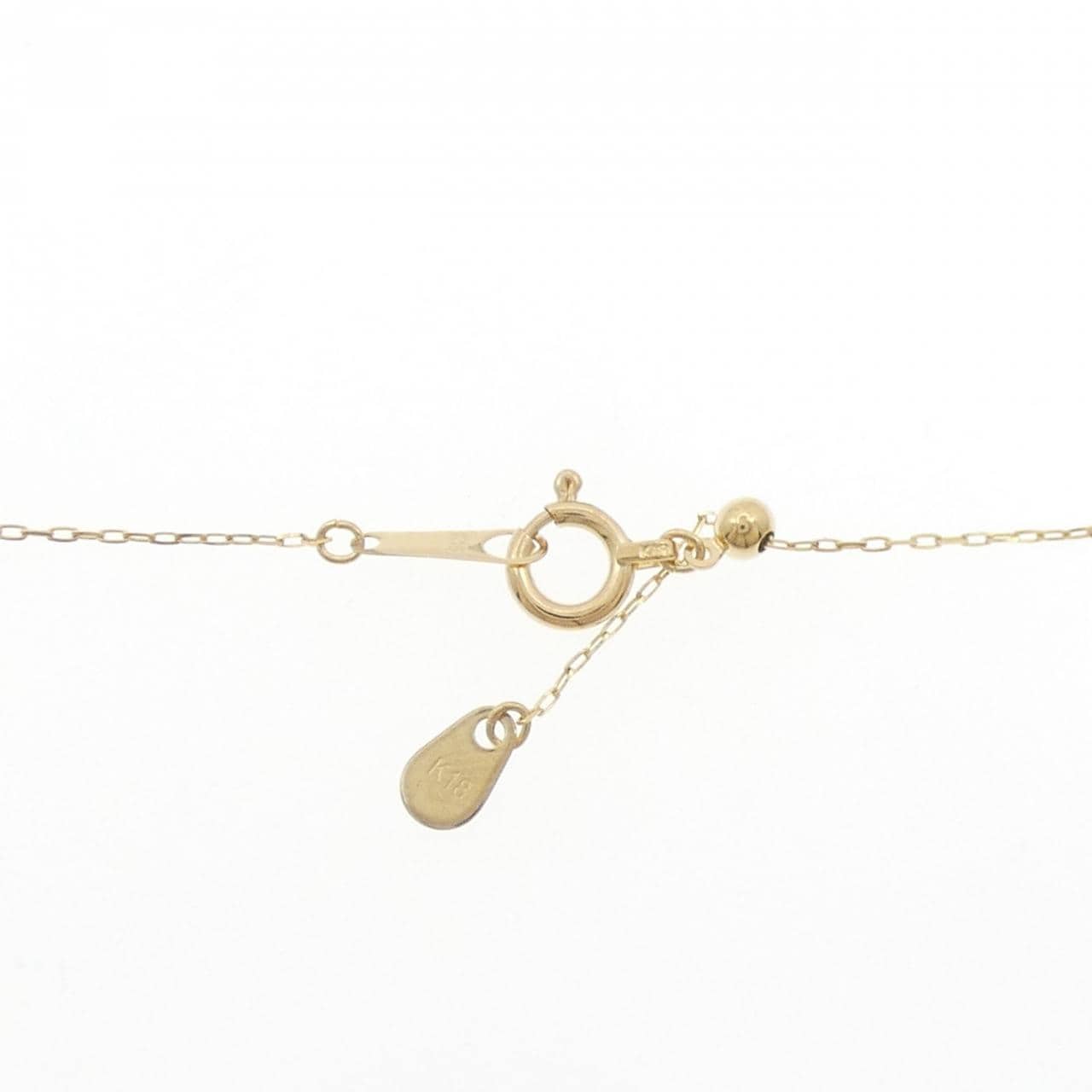 K18YG ホースシュー ダイヤモンド ネックレス 0.10CT