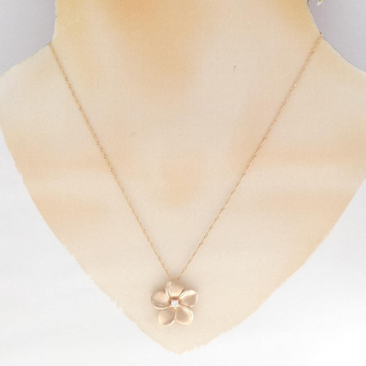 10KPG/14KPG フラワー ダイヤモンド ネックレス