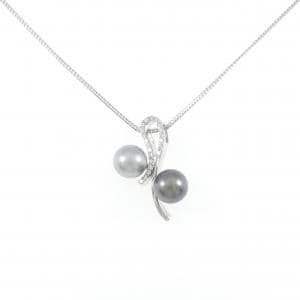 K18WG Black Butterfly Pearl Necklace