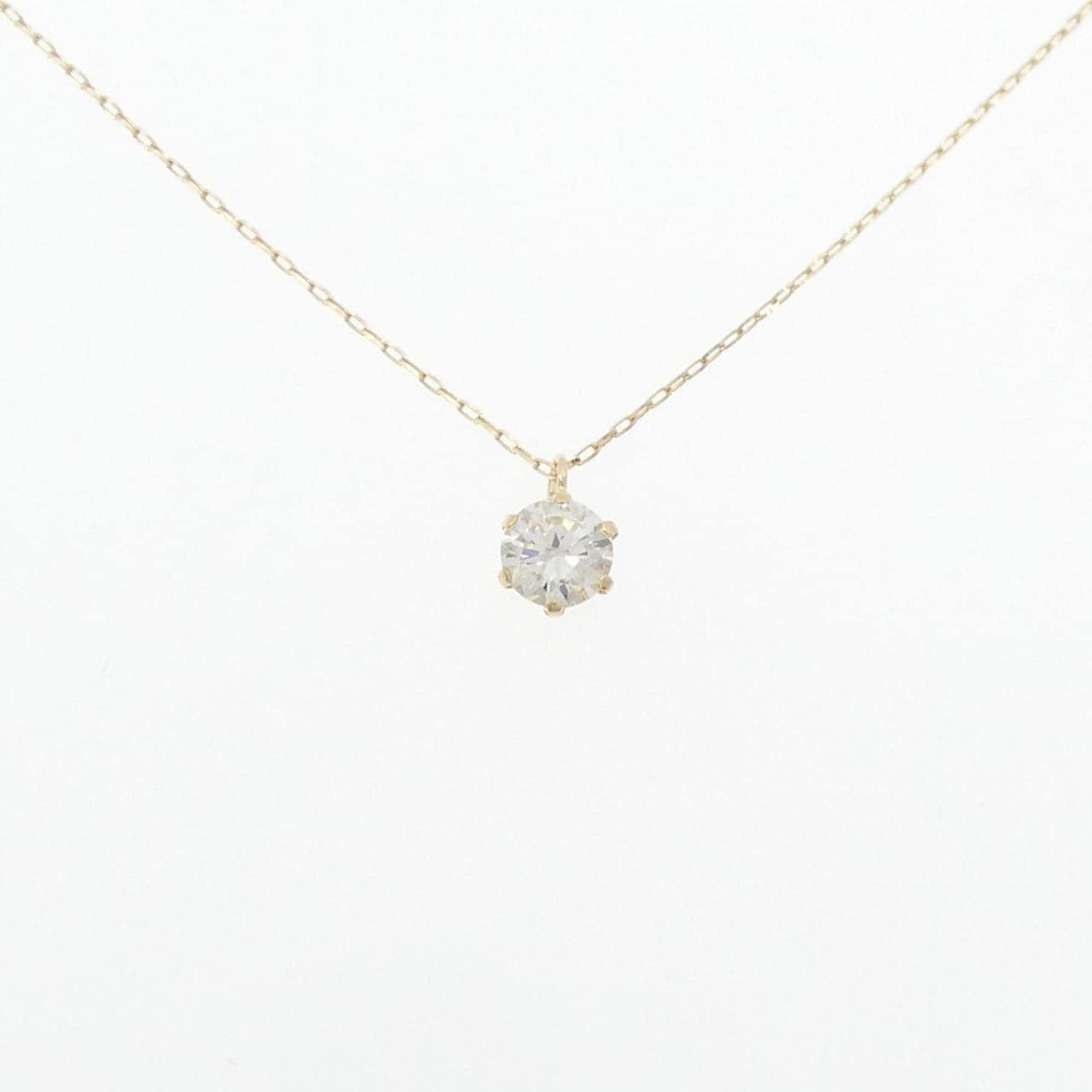 【新品】K18YG ソリティア ダイヤモンド ネックレス 0.32CT