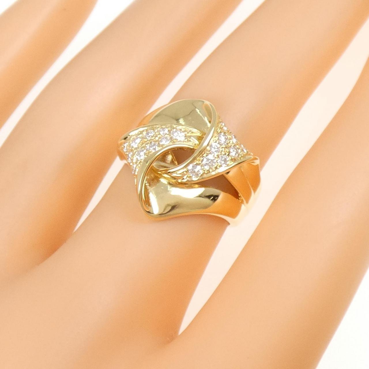 K18YG ダイヤモンド リング 0.31CT