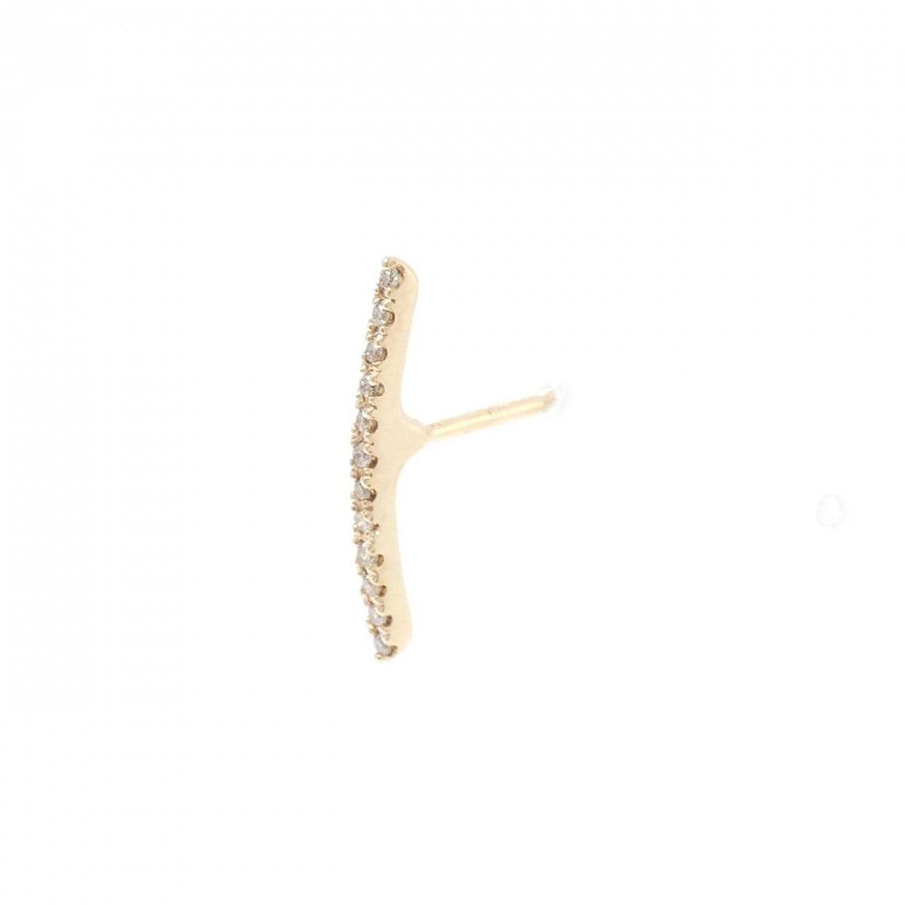 ヒロタカ ゴサマー ショートバー ピアス 0.06CT 片耳