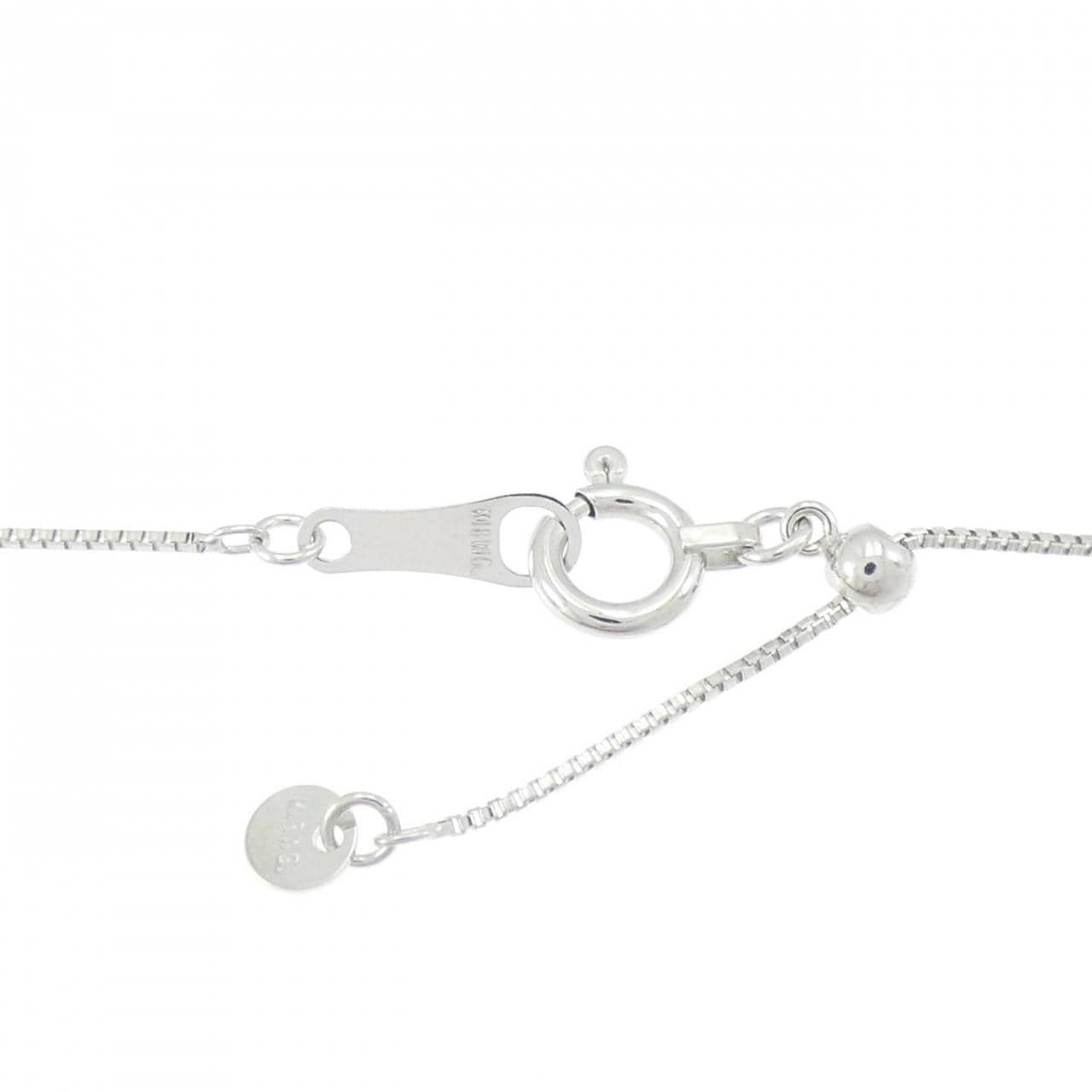 K18WG ダイヤモンド ネックレス 0.313CT F SI2 3EXT H&C