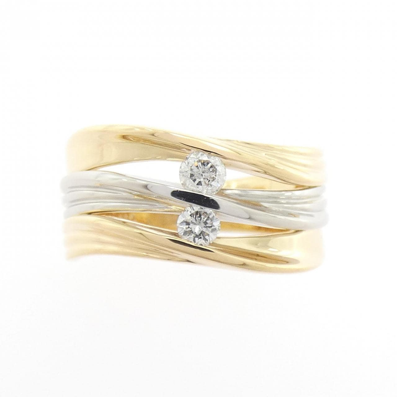 K18YG/PT900鑽石戒指 0.20CT