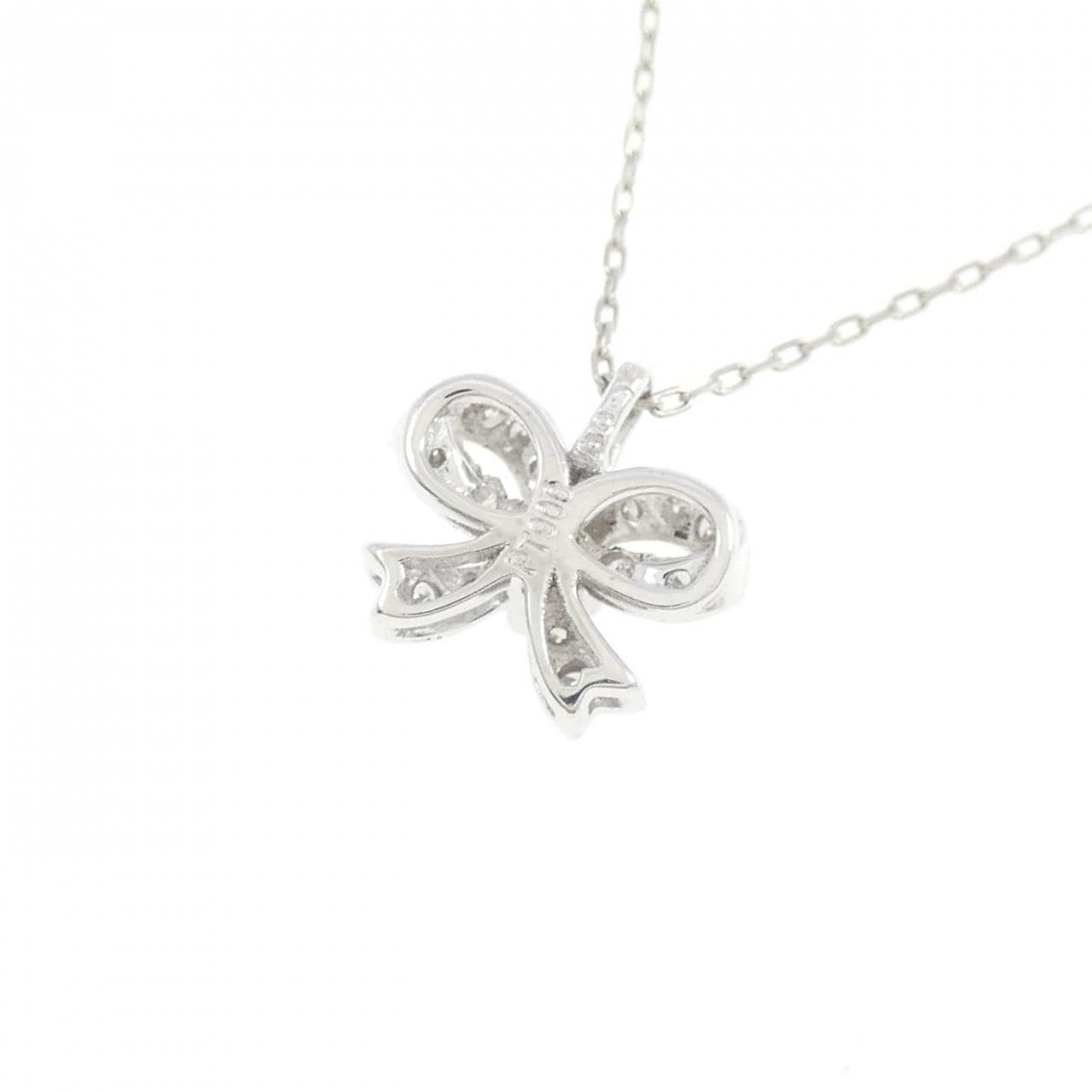 PT900/PT850 リボン ダイヤモンド ネックレス 0.13CT