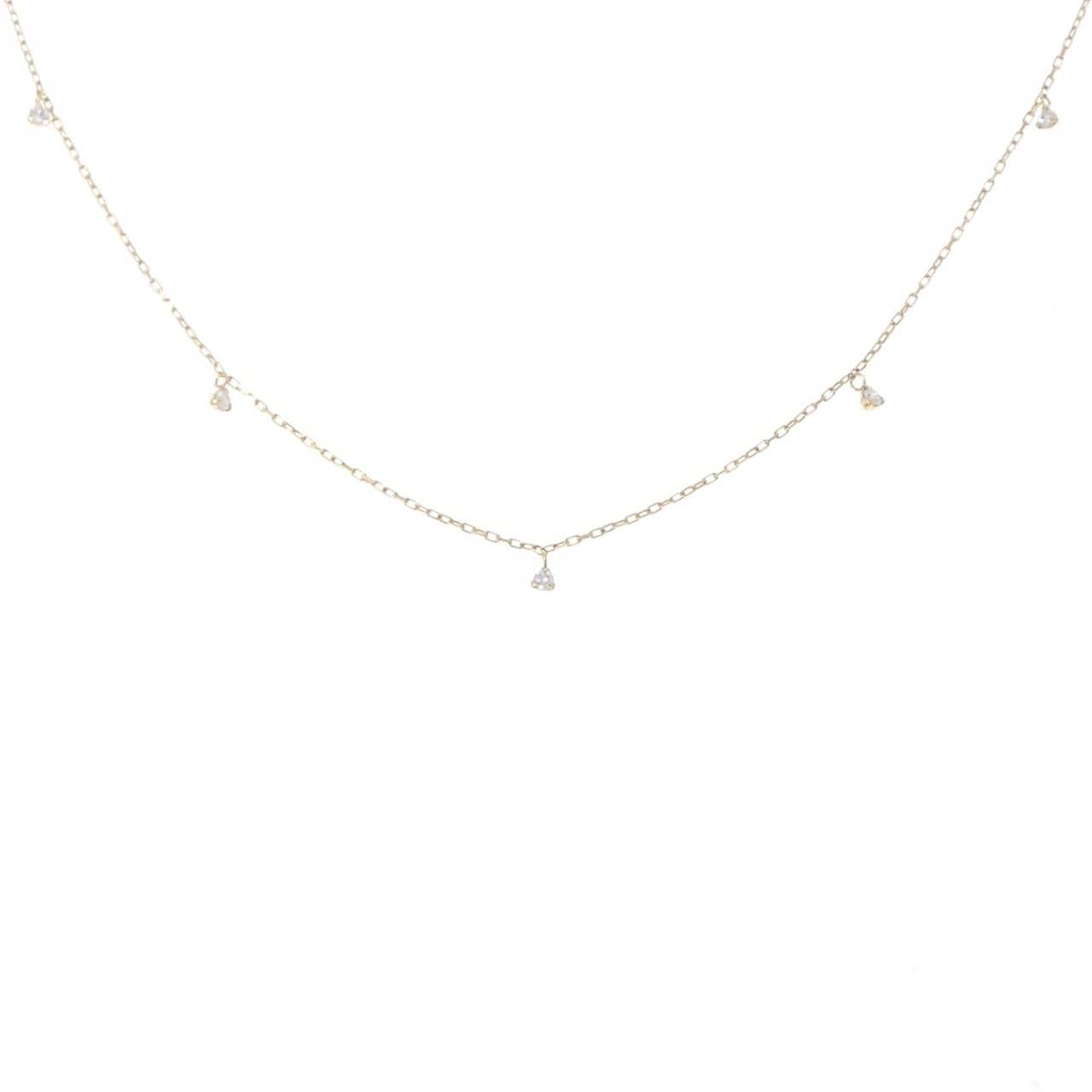 K18YG ダイヤモンド ネックレス 0.12CT