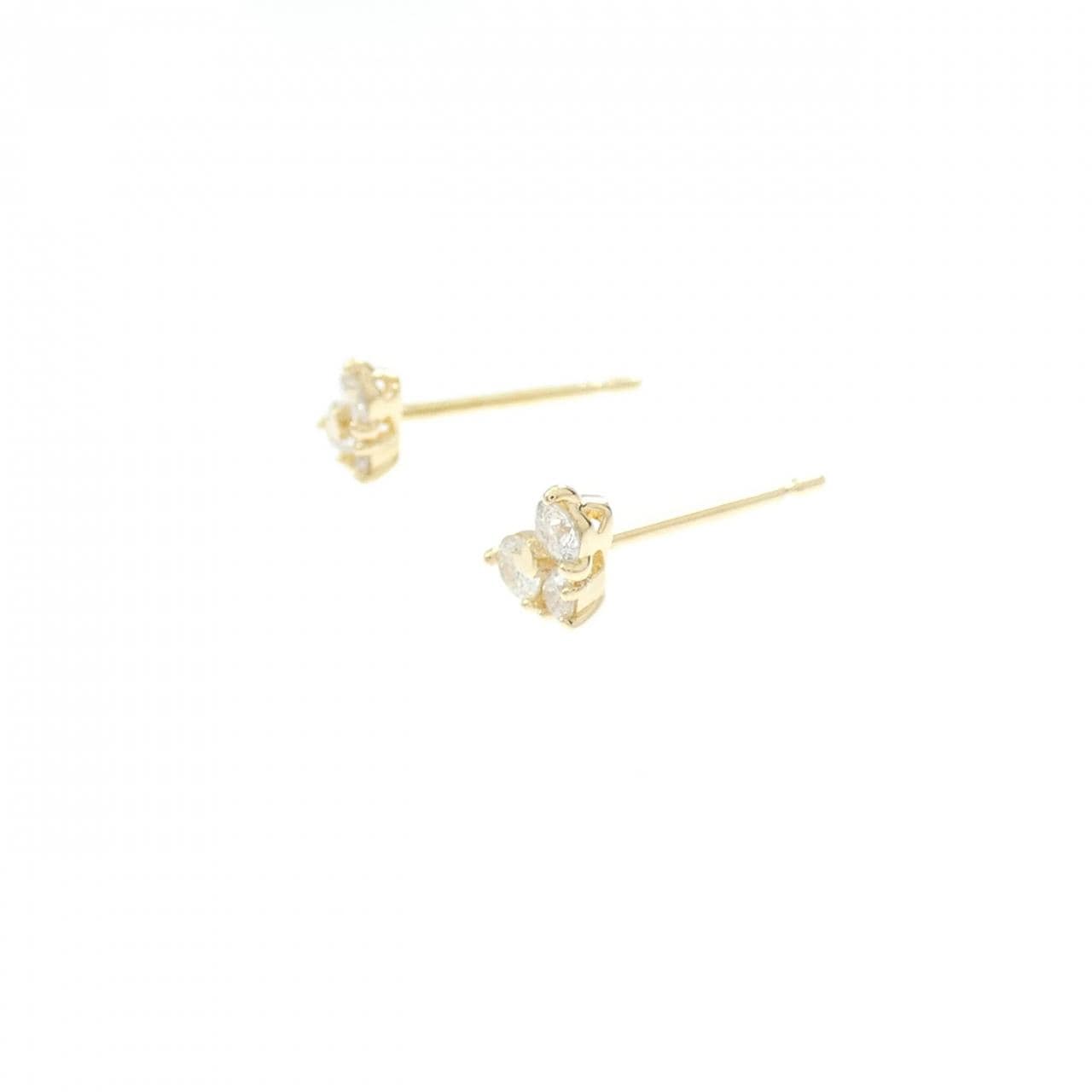 K18YG ハート ダイヤモンド ピアス 0.20CT