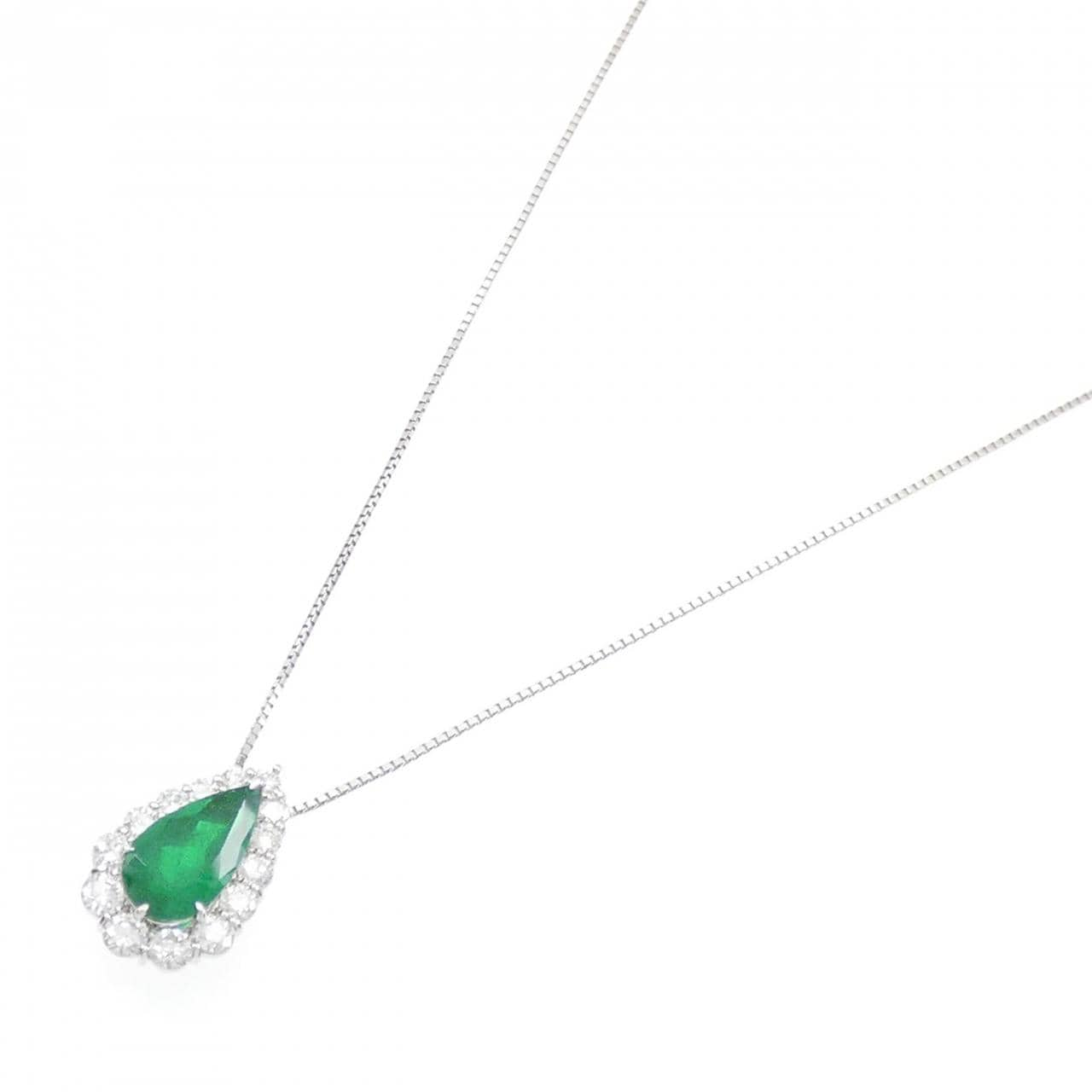 K18WG Emerald Necklace 2.00CT