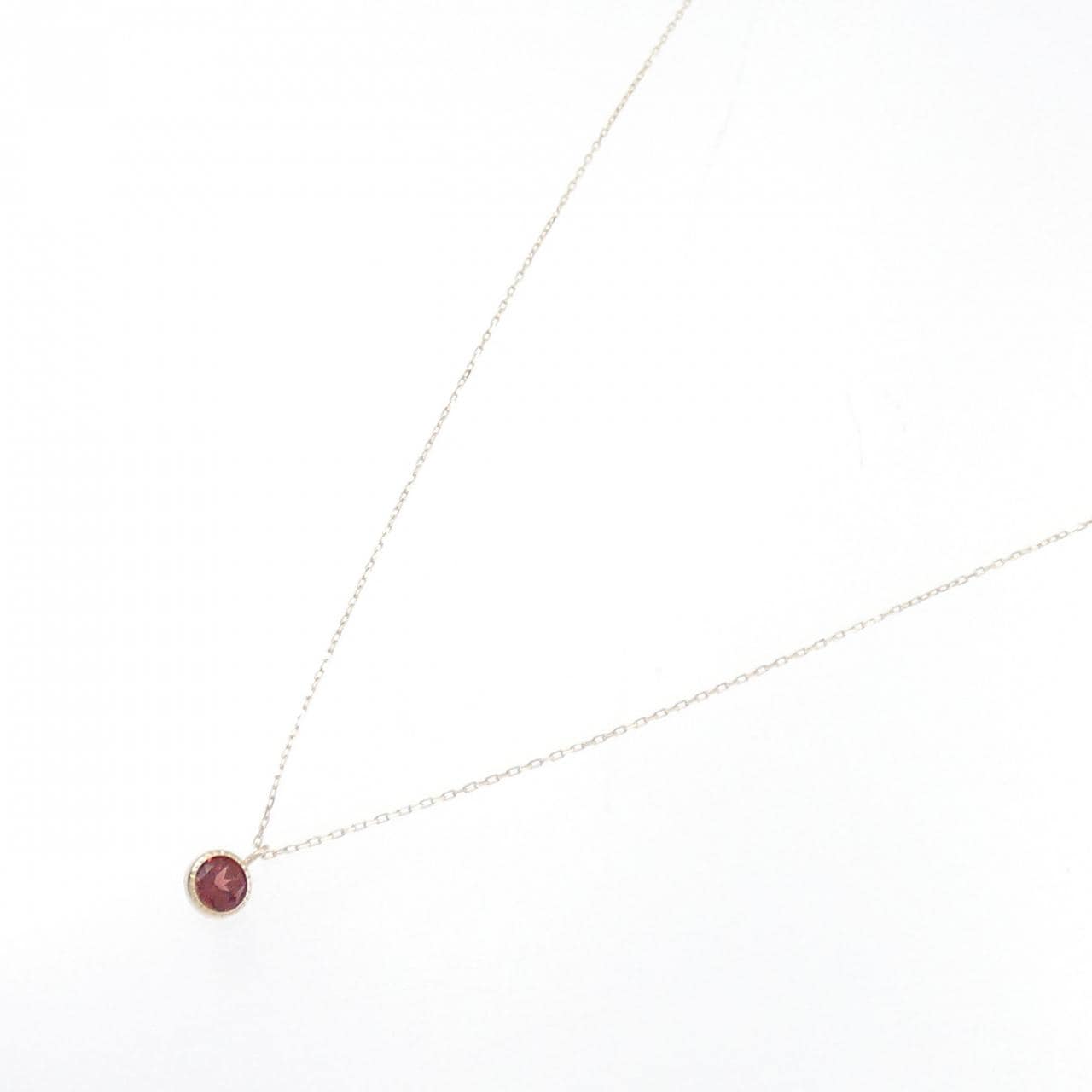 [BRAND NEW] K10YG Garnet Necklace